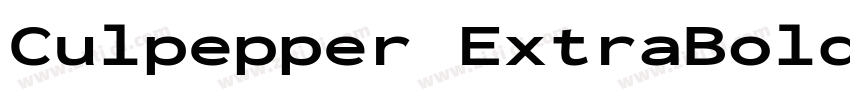 Culpepper ExtraBold字体转换
